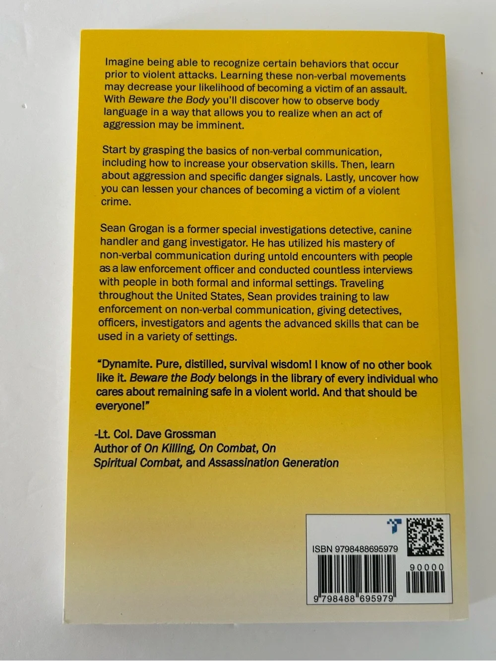 Beware the Body: Body Language & Aggression Detection Book by Sean Grogan